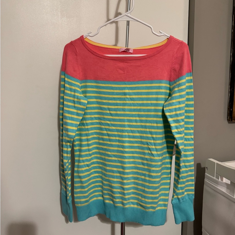 Striped Pink and Blue Sweater